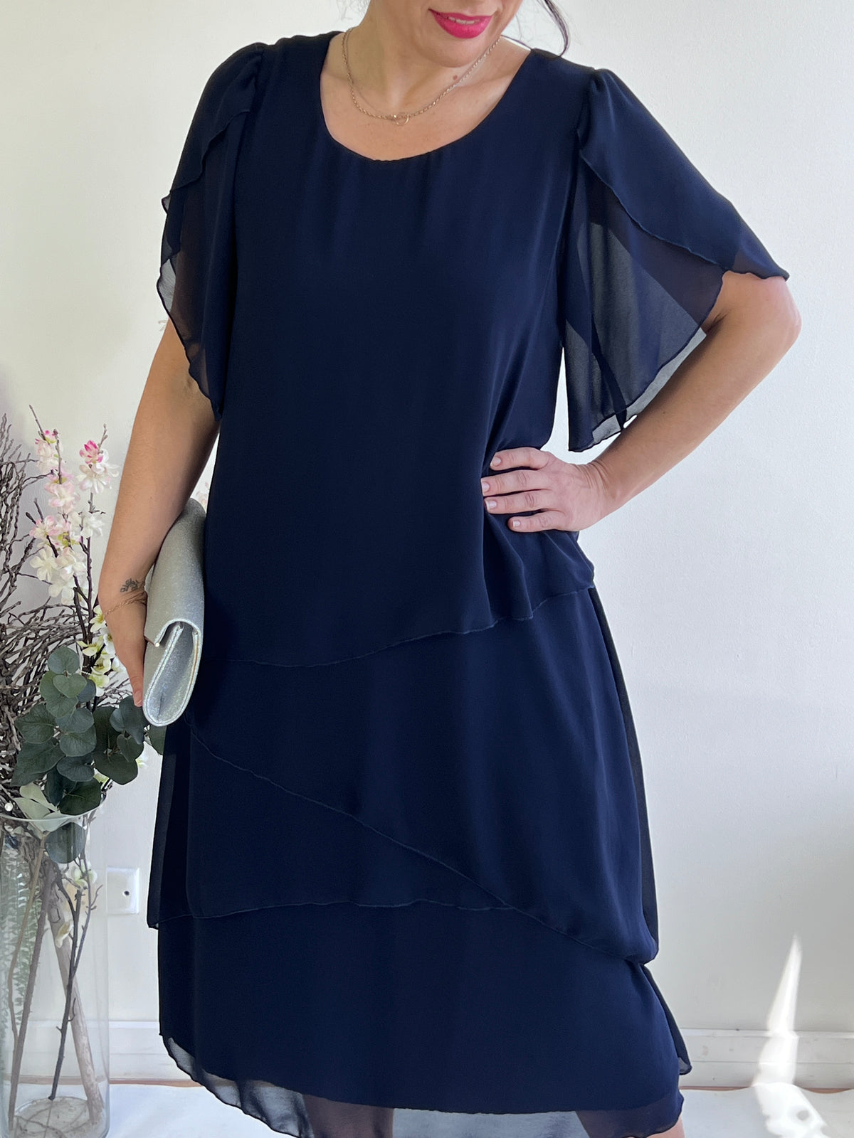 Charlotte Navy Evening Dress