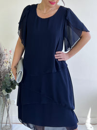 Charlotte Navy Evening Dress