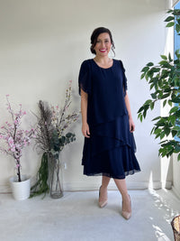 Charlotte Navy Evening Dress