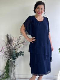 Charlotte Navy Evening Dress