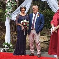 Payton Navy Sequin Evening Gown