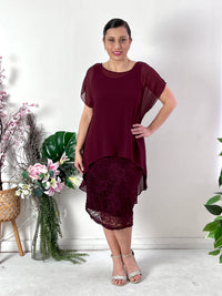 Hulston Burgundy Evening 2 Piece Set