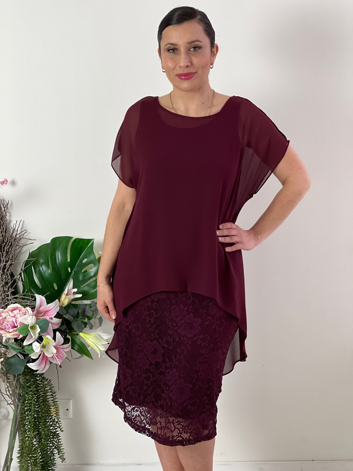 Hulston Burgundy Evening 2 Piece Set