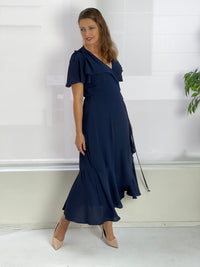 RTM DRESSES Obelle Navy Wrap Dress