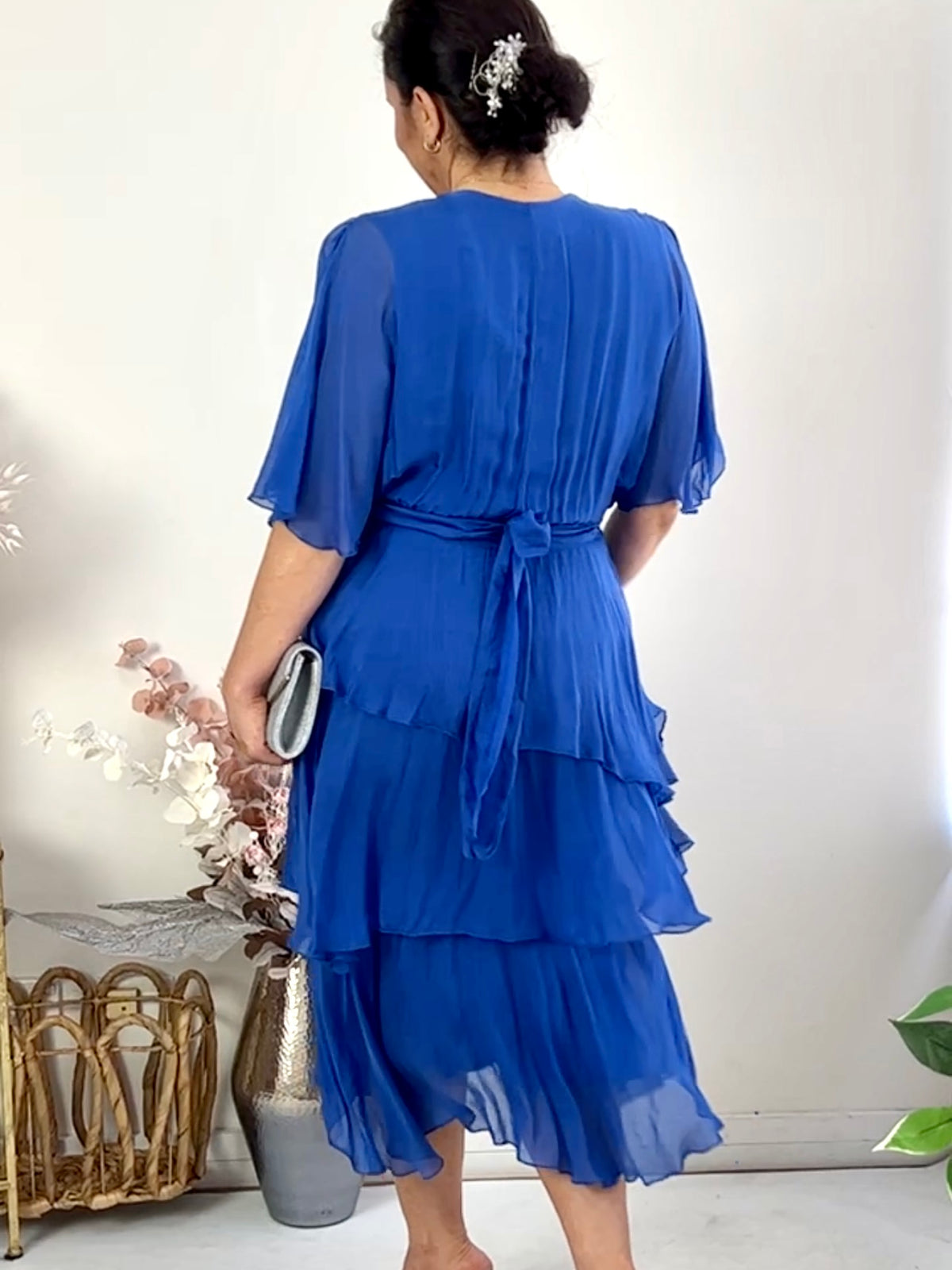 Imogen Cobalt Silk Dress