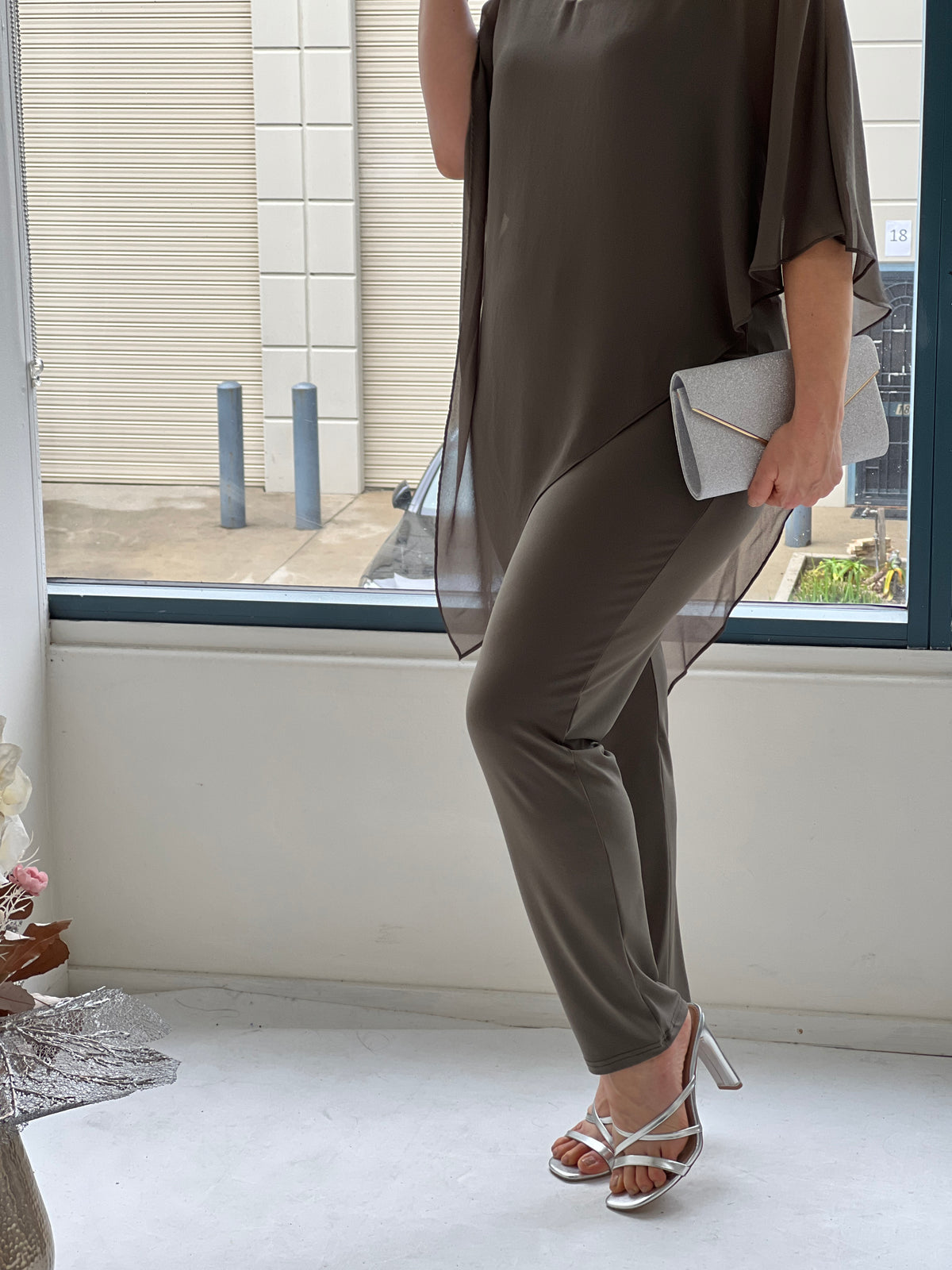 Juno Khaki Jersey Pants