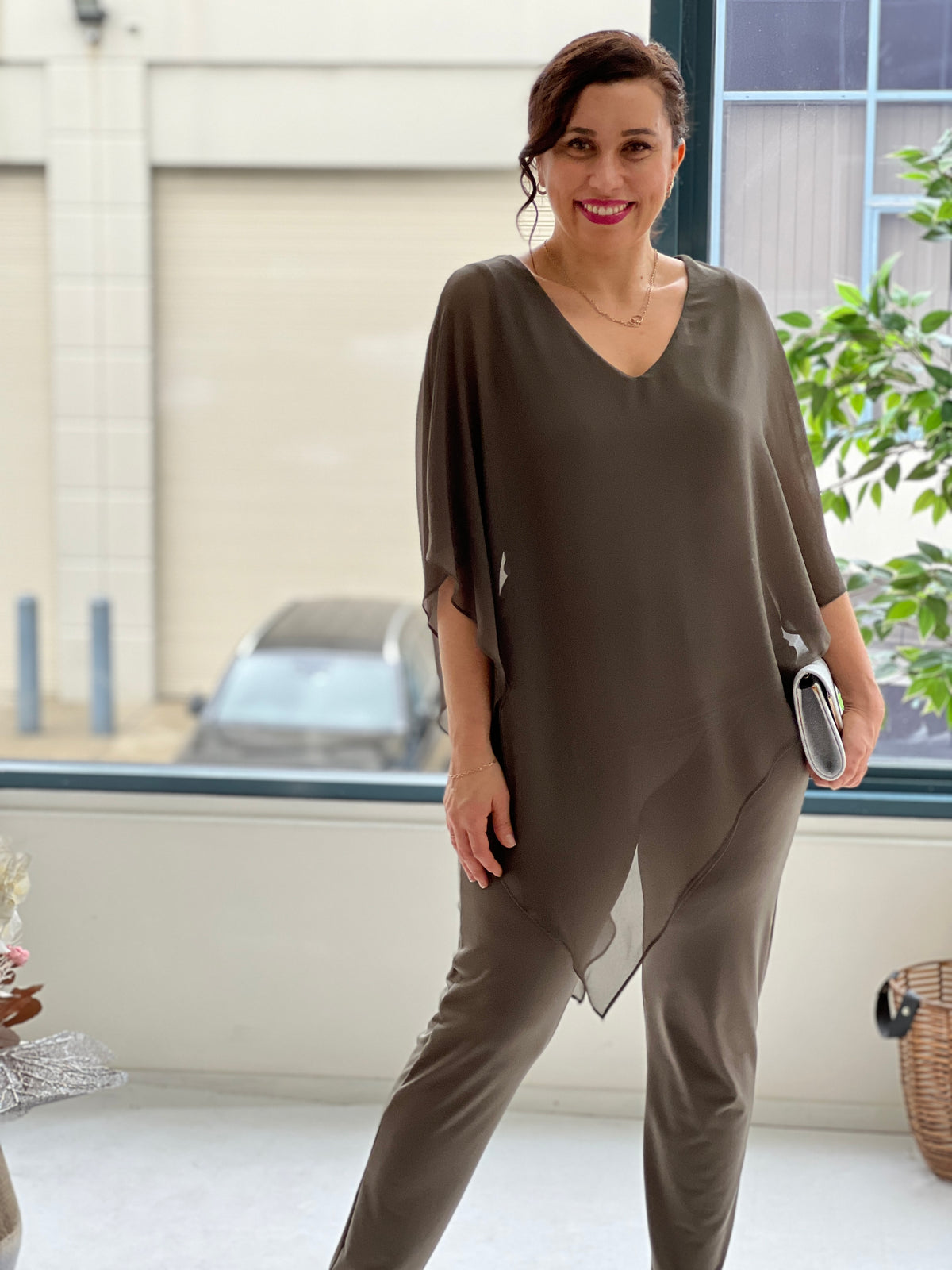 Juno Khaki Jersey Pants