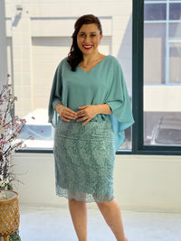 Scarlett Mint Sequin Evening Dress