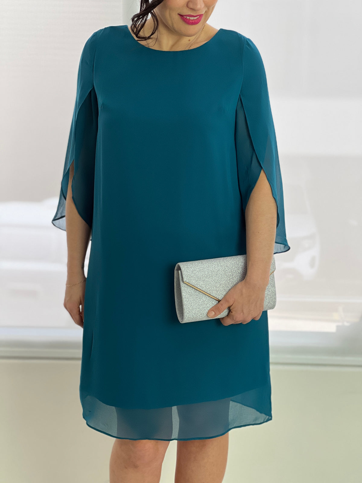 Shila Teal Evening Dress