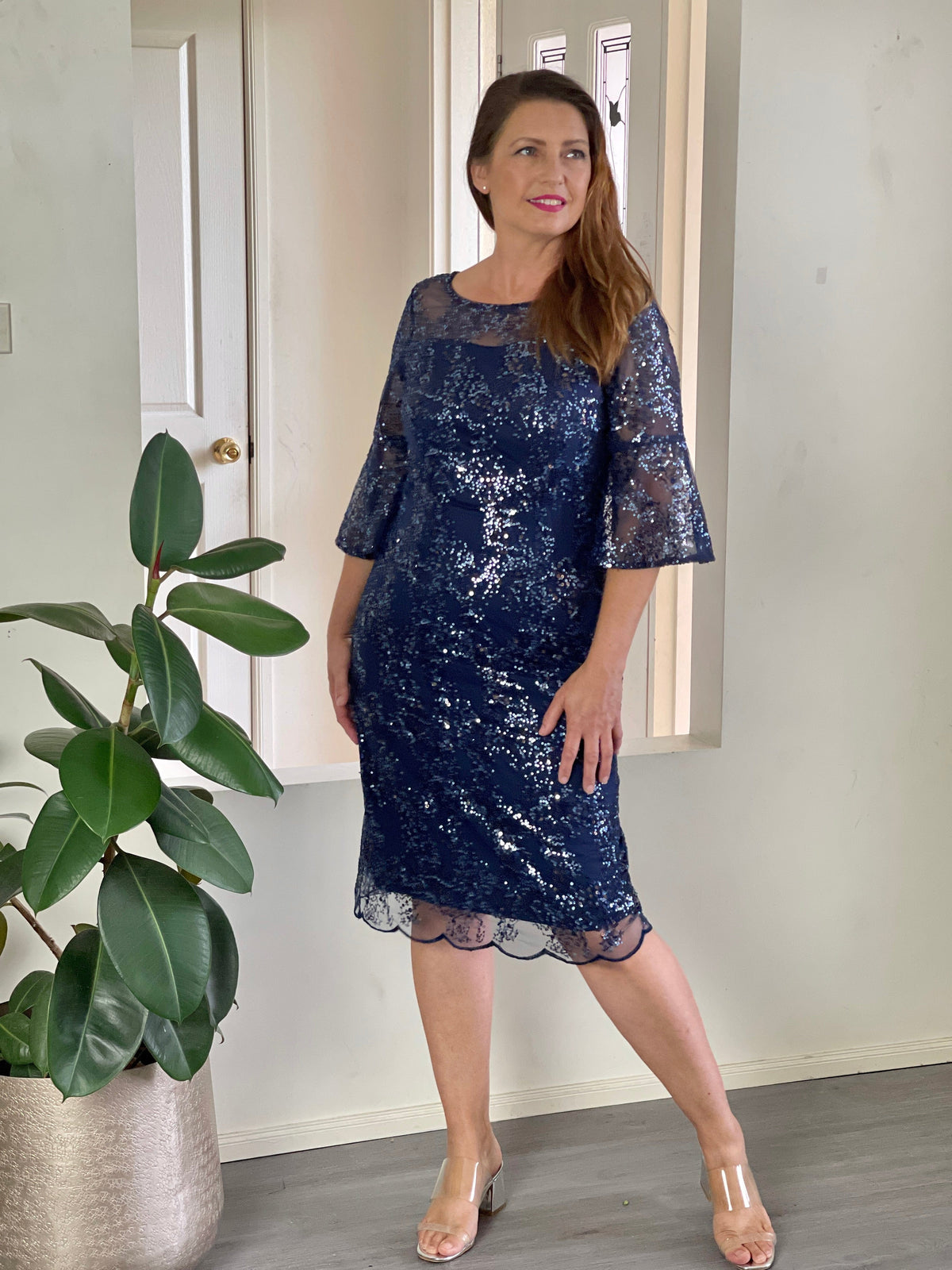 Dressxox DRESSES 10 Francis Navy Sequin Dress