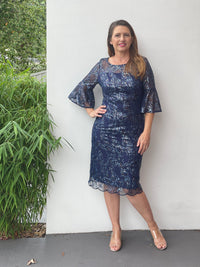 Dressxox DRESSES Francis Navy Sequin Dress