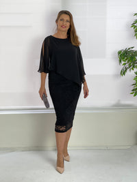 Four Girlz DRESSES Geraldine Black Lace Dress