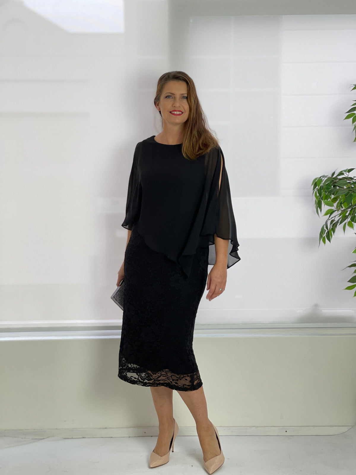 Four Girlz DRESSES Geraldine Black Lace Dress