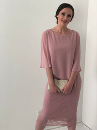 Four Girlz DRESSES Geraldine Blush Lace Dress