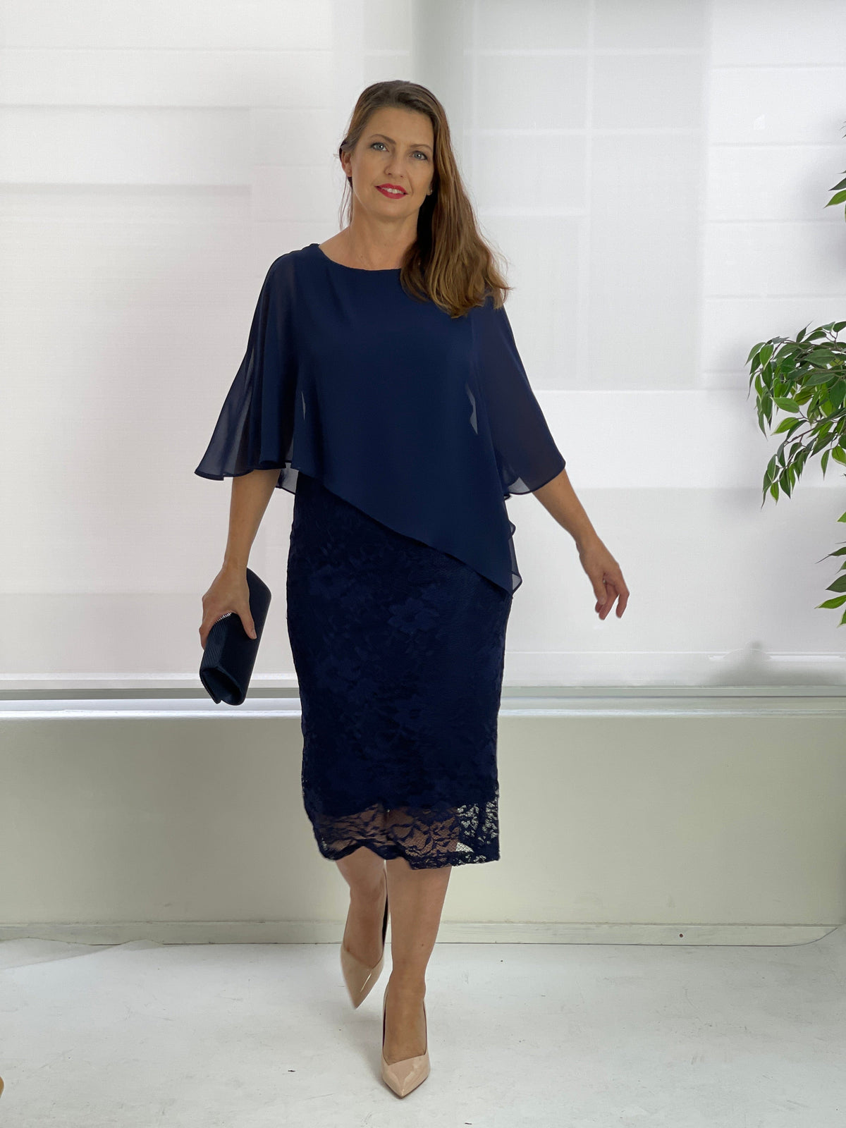 Four Girlz DRESSES Geraldine Navy Lace Dress