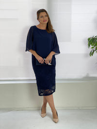 Four Girlz DRESSES Geraldine Navy Lace Dress