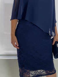 Four Girlz DRESSES Geraldine Navy Lace Dress