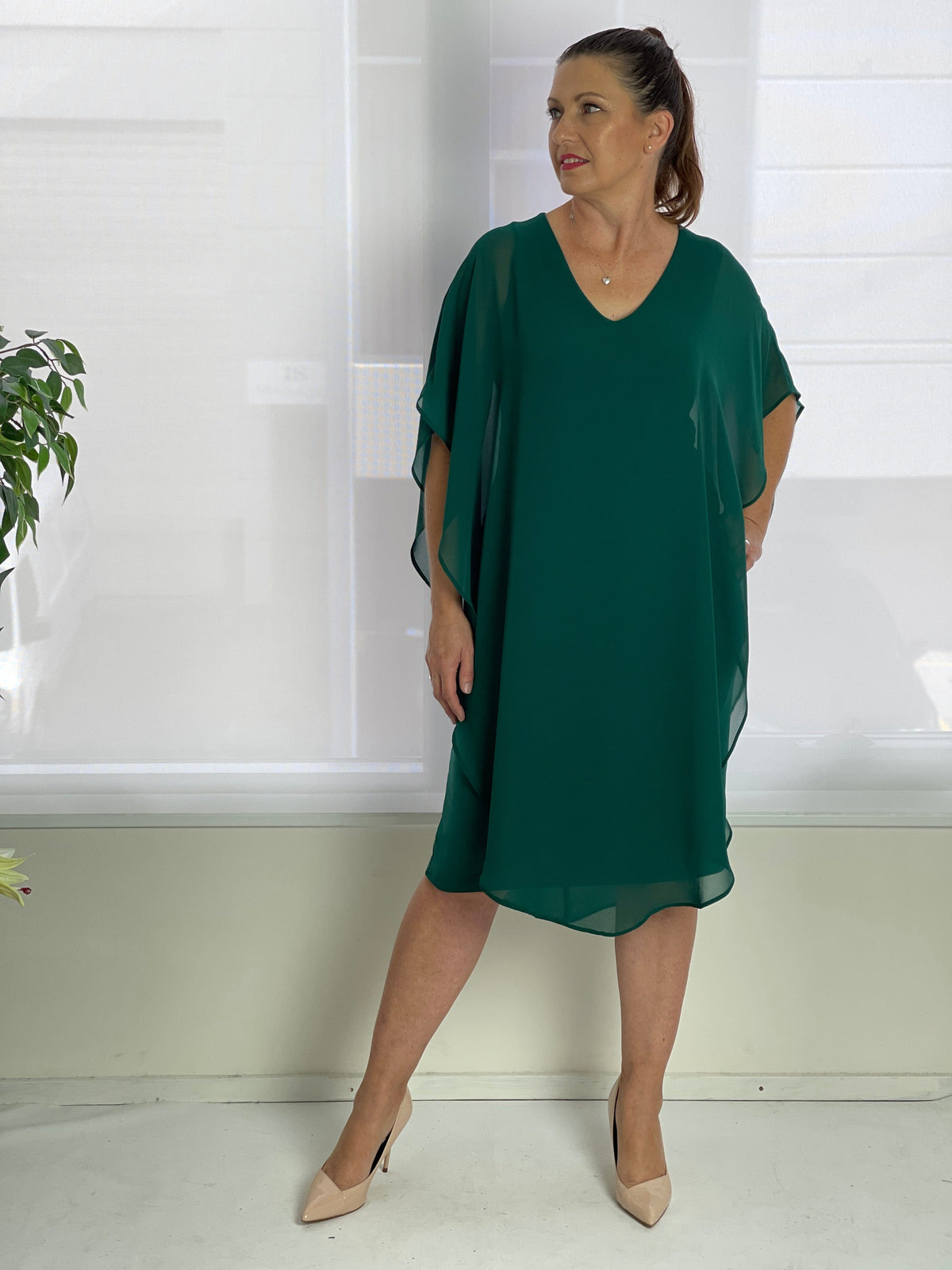 Four Girlz DRESSES Helena Emerald Evening Dress