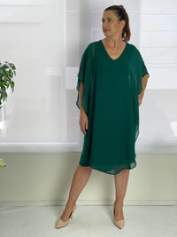 Four Girlz DRESSES Helena Emerald Evening Dress