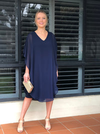 Four Girlz DRESSES Helena Navy Evening Dress
