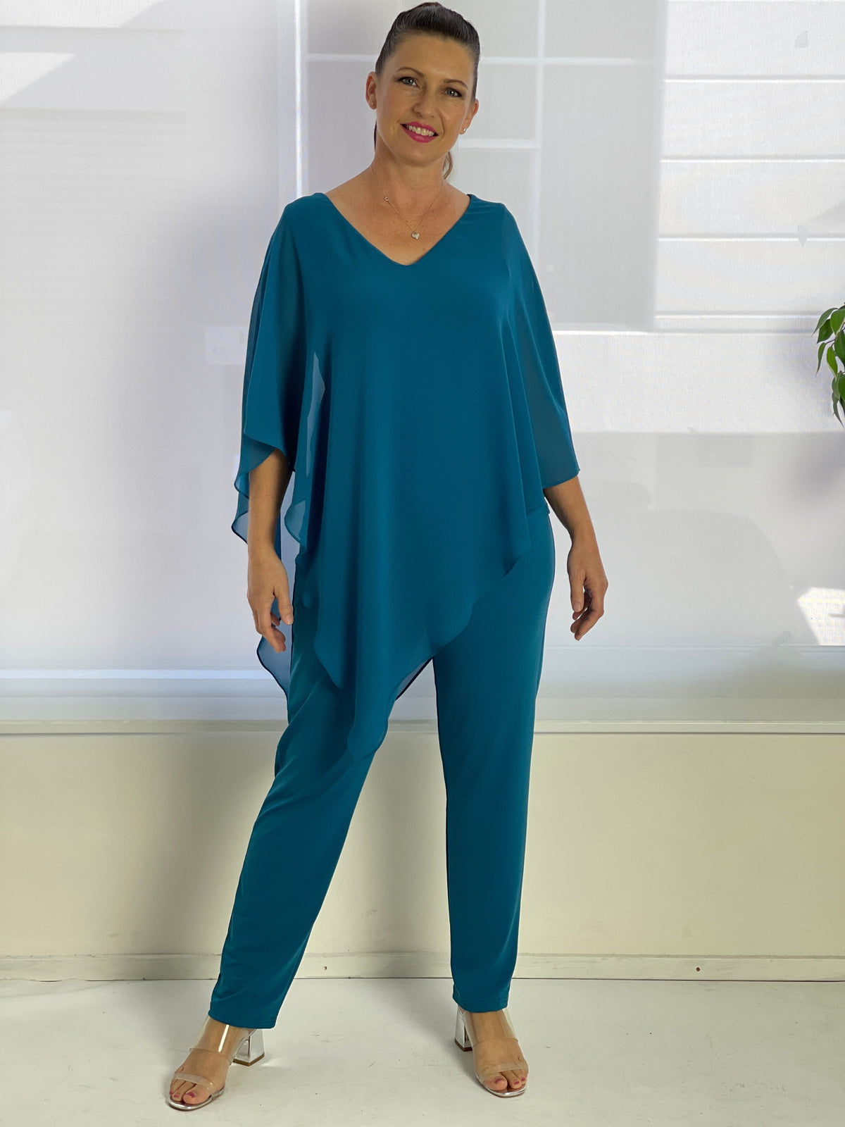 Four Girlz Separates Juno Teal Jersey Pants
