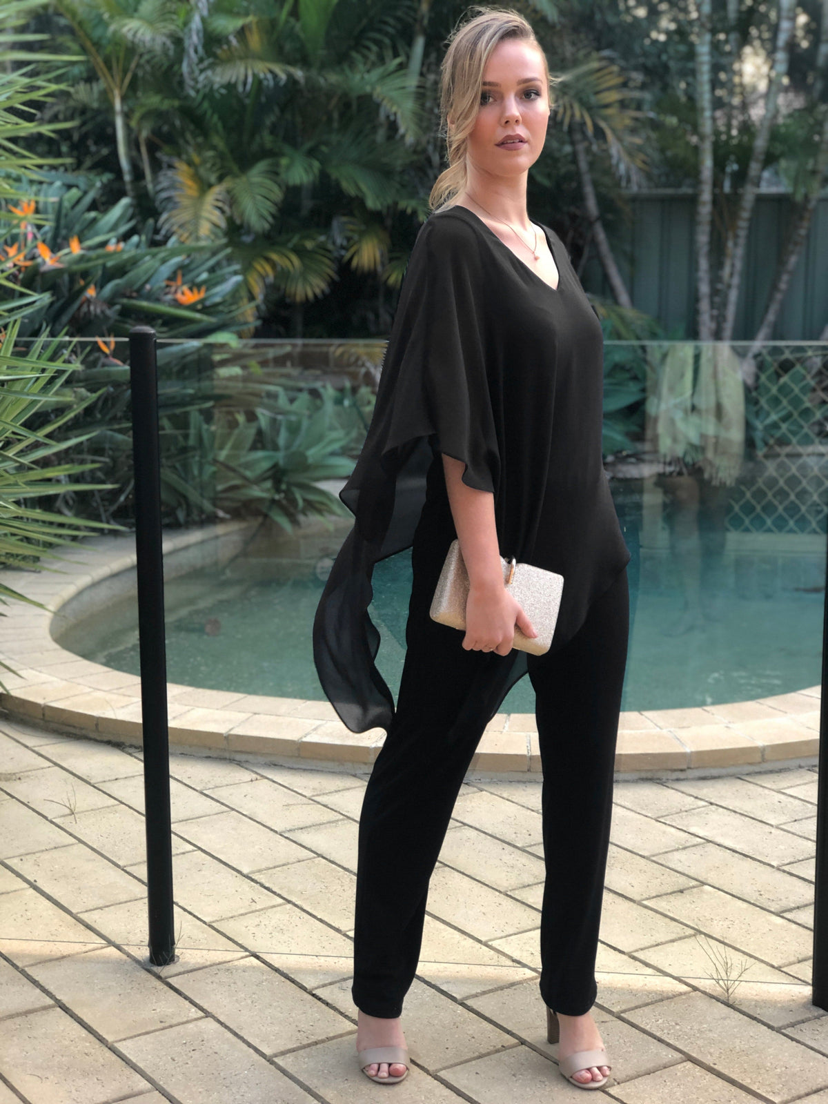 Four Girlz Separates Nessa Black Evening Top