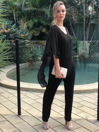 Four Girlz Separates Nessa Black Evening Top