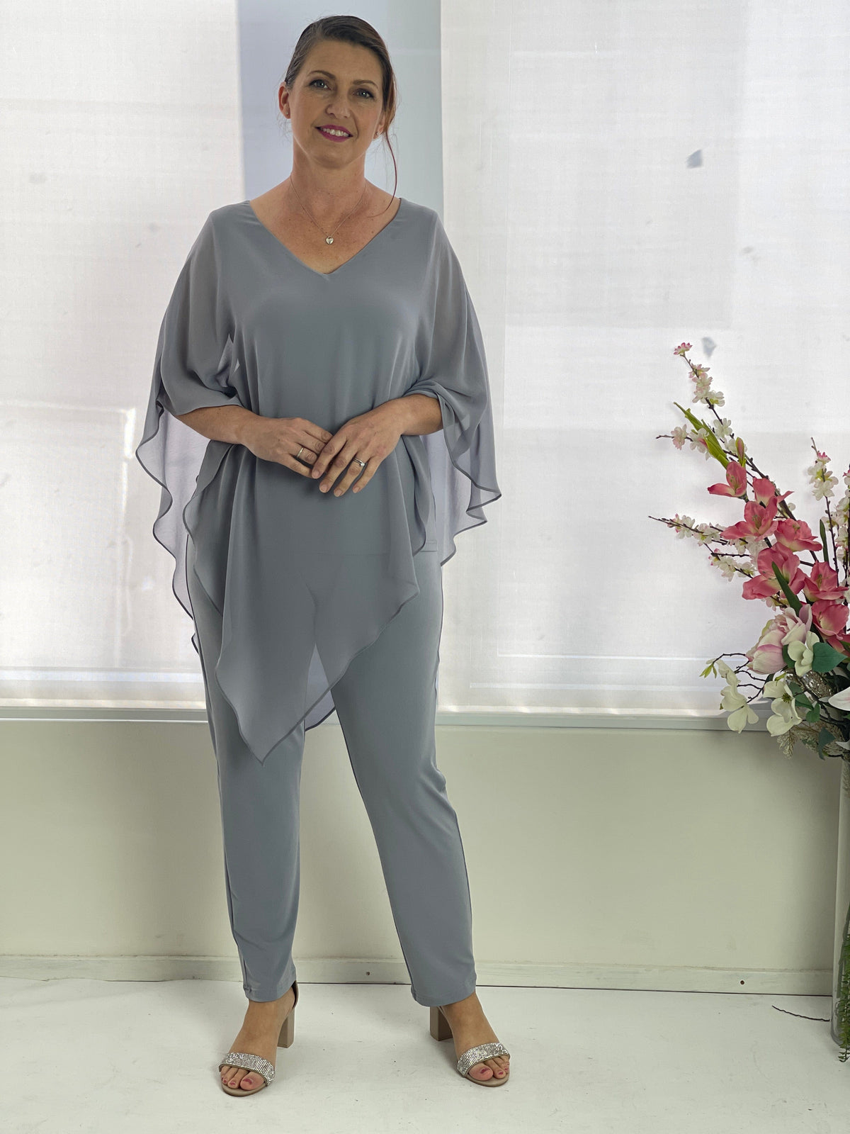 Four Girlz Separates Nessa Silver Evening Top