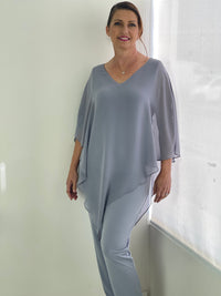 Four Girlz Separates Nessa Silver Evening Top