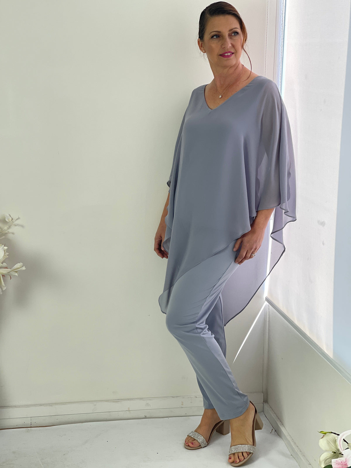 Four Girlz Separates Nessa Silver Evening Top