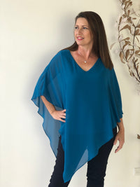 Four Girlz Separates Nessa Teal Evening Top
