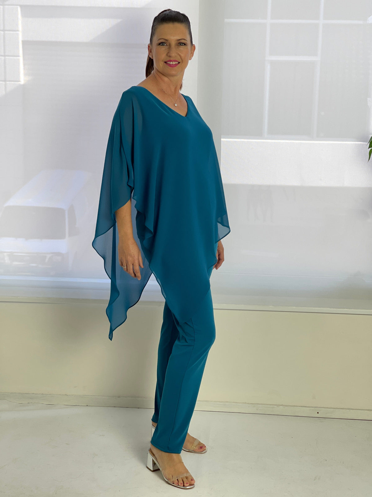 Four Girlz Separates Nessa Teal Evening Top