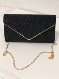 Hand Picked By Dressxox Accessories One Size Claren Black Glitter Clutch