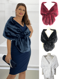 Hand Picked By Dressxox Accessories Xiamo Faux Fur Shawl