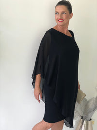 Hand Picked By Dressxox DRESSES Wangari Black Asymmetric Elegant Dress