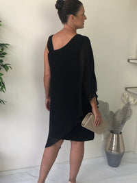 Hand Picked By Dressxox DRESSES Wangari Black Asymmetric Elegant Dress