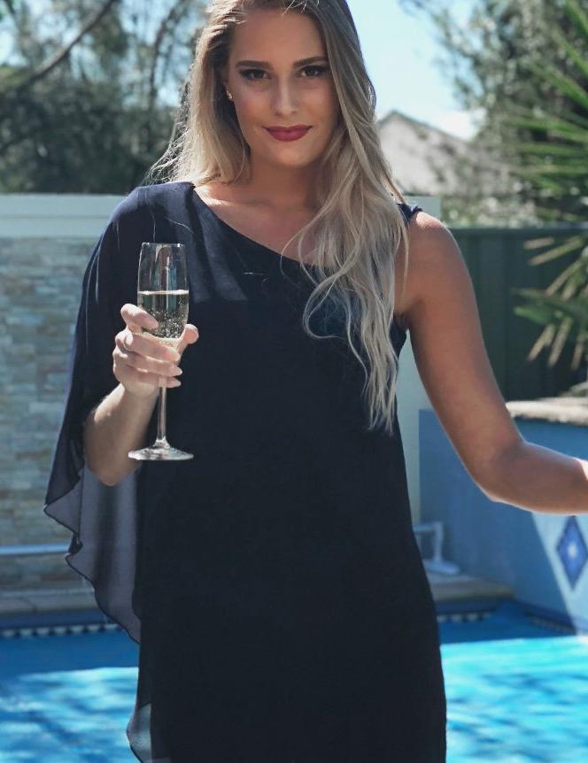 Hand Picked By Dressxox DRESSES Wangari Black Asymmetric Elegant Dress