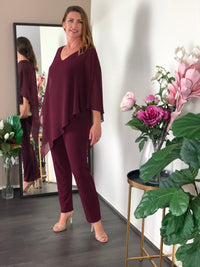 Hand Picked By Dressxox Separates Nessa Burgundy Layered Top