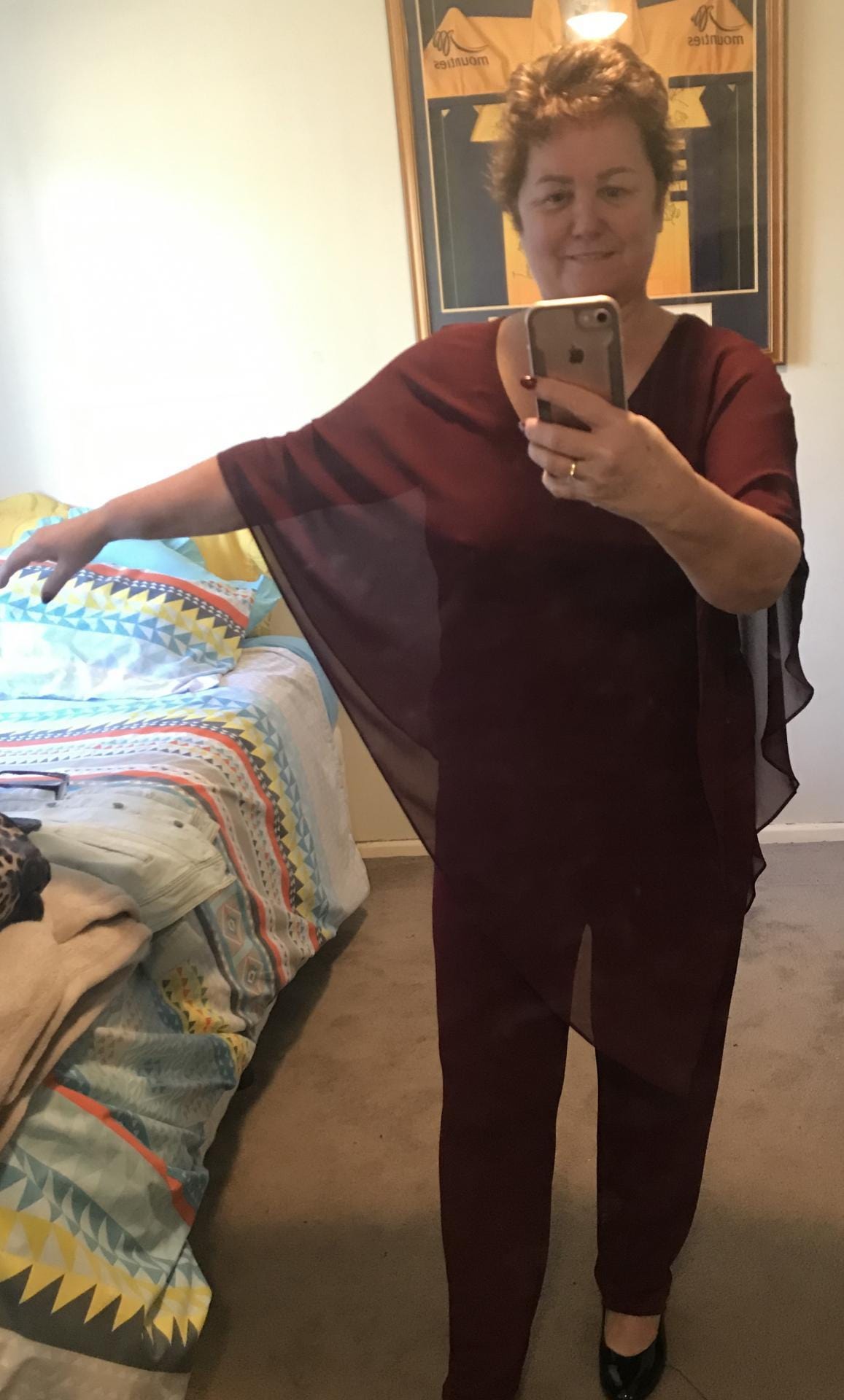 Hand Picked By Dressxox Separates Nessa Burgundy Layered Top