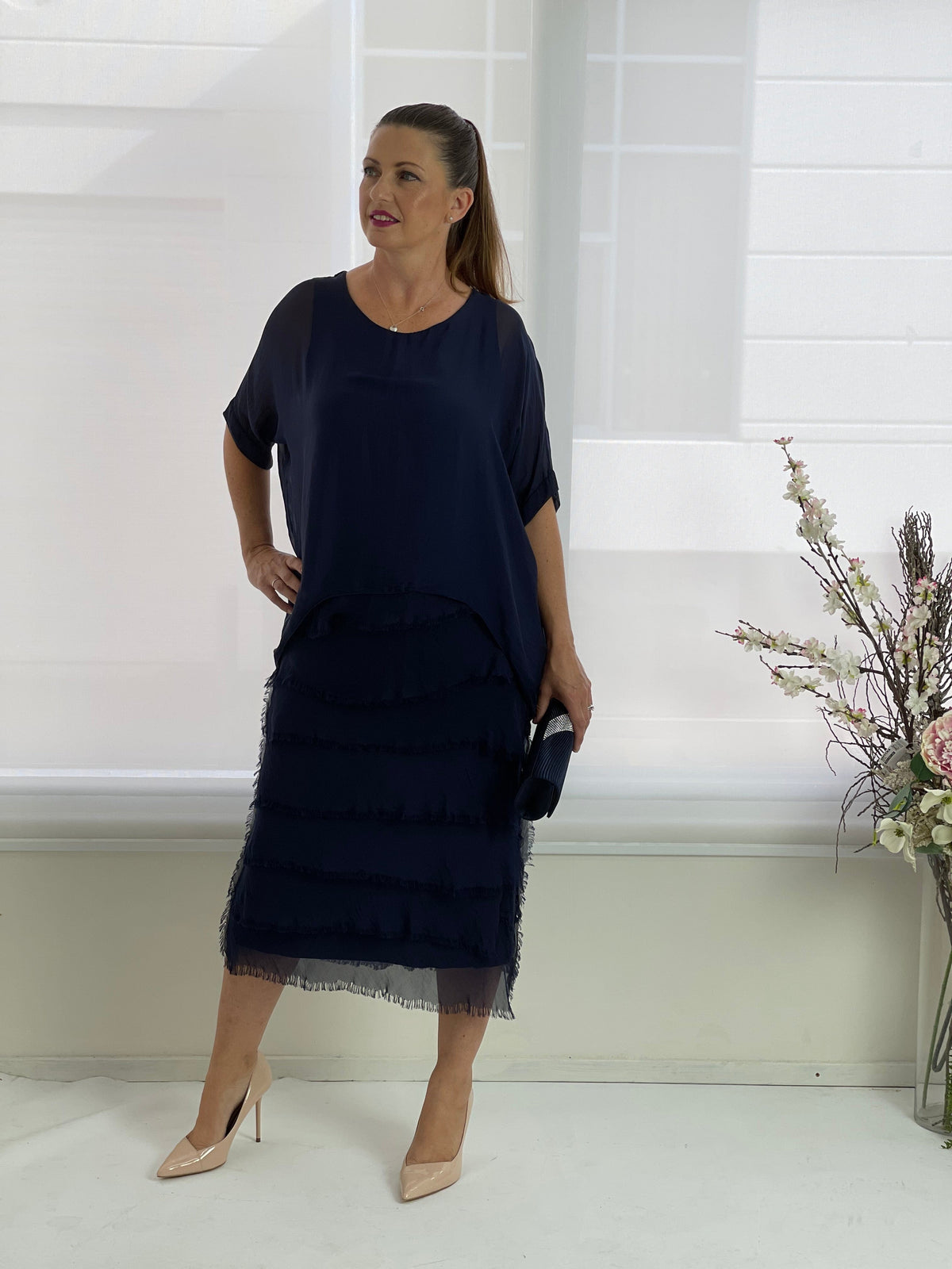 La Strada DRESSES Clyde Navy Silk Dress