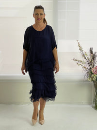 La Strada DRESSES Clyde Navy Silk Dress