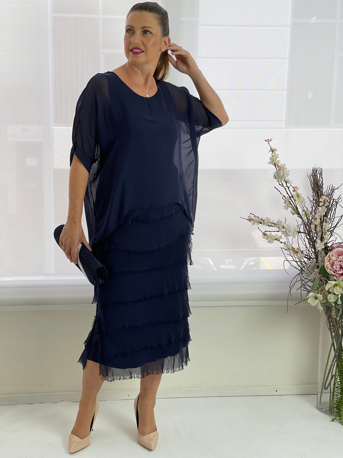 La Strada DRESSES Clyde Navy Silk Dress