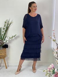 La Strada DRESSES Clyde Navy Silk Dress