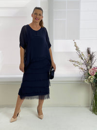 La Strada DRESSES Clyde Navy Silk Dress