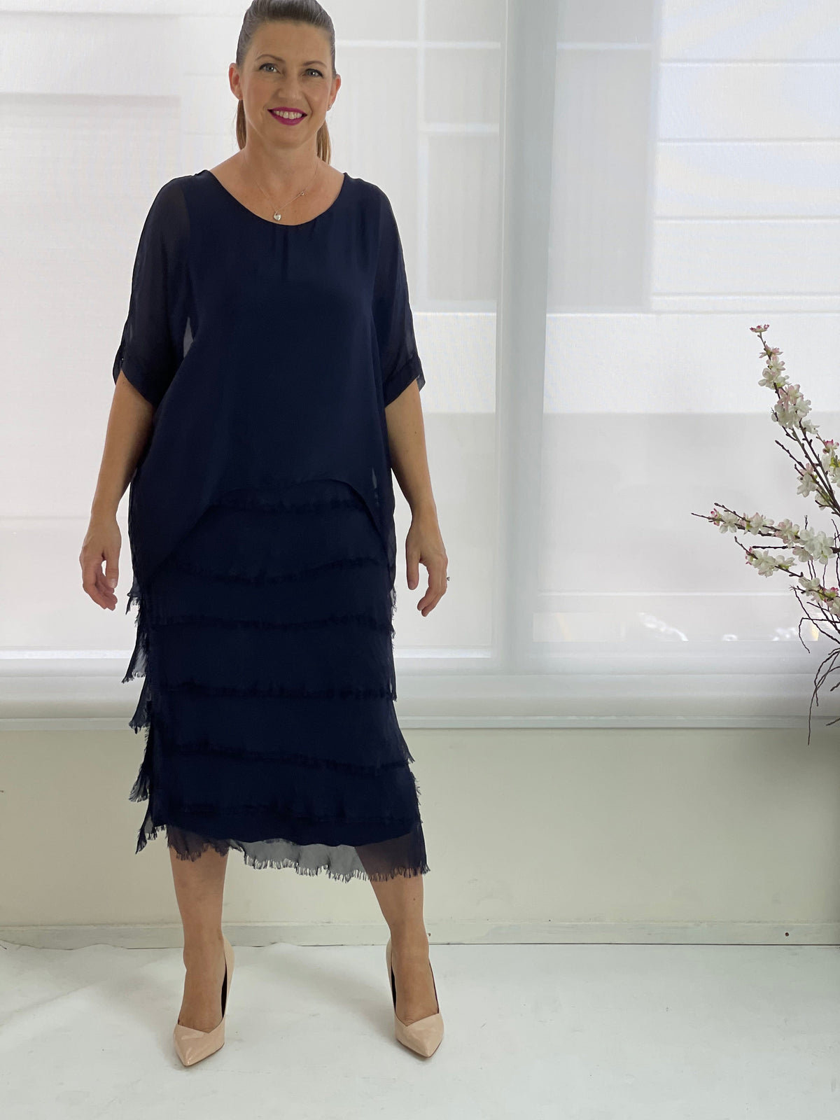La Strada DRESSES Clyde Navy Silk Dress