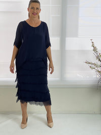 La Strada DRESSES Clyde Navy Silk Dress