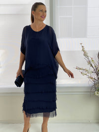 La Strada DRESSES Clyde Navy Silk Dress