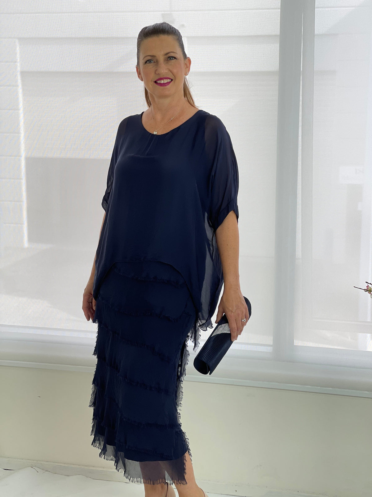 La Strada DRESSES Clyde Navy Silk Dress