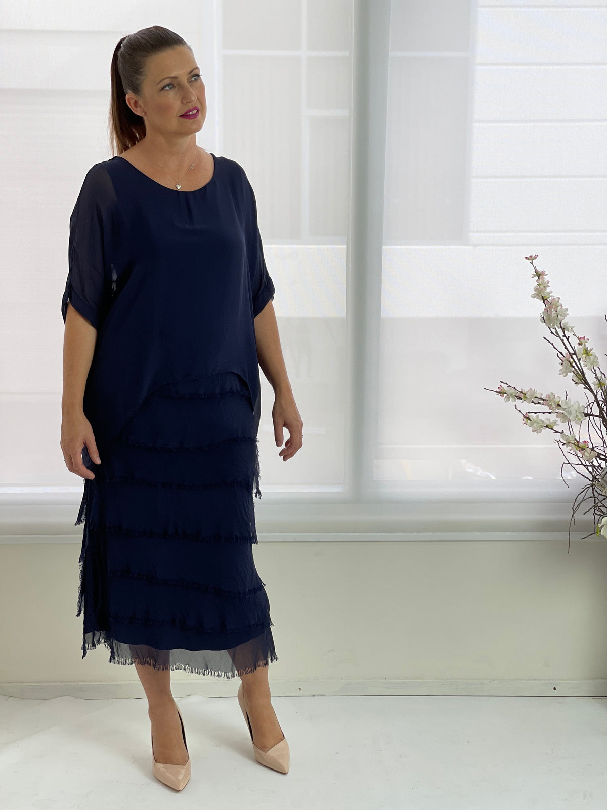 La Strada DRESSES Clyde Navy Silk Dress
