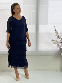 La Strada DRESSES Clyde Navy Silk Dress